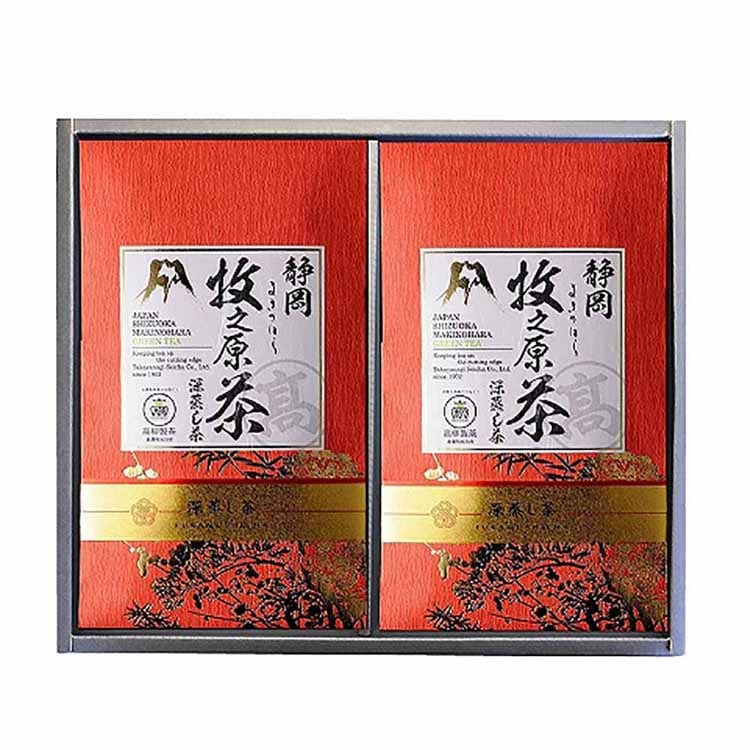 【目玉商品】静岡牧之原「深蒸しかぶせ茶」金印箱入 100g×2 高柳製茶 (代引不可)(TD)