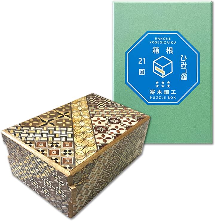 箱根 寄木細工 ひみつ箱 箱付き 伝統工芸品 パズル PuzzleBox HAKONE made 日本製 DXサイズ/難易度 21回(DXサイズ/難易度 21回) 8,208円