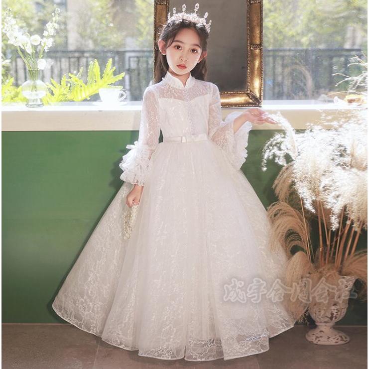 新しい秋のスタイル 子供ドレス ピアノ 発表会 チュールドレス ワンピース レース切り替え 女の子ドレス 二次会 花嫁 ジュニア キッズドレス 結婚式 誕生日 パーティー 演奏会音楽会 211 Qポイ