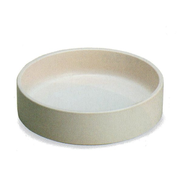 白マット丸水盤 8号（信楽焼き陶器花瓶花入れ花器壺壷つぼ水盤フラワーベース生け花アレンジ華道Ｉ）