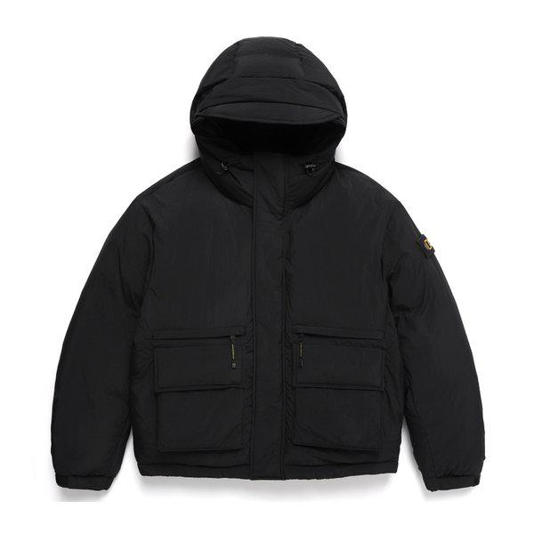 N244UDW100 クオン アウトポケット グース ダウン ジャンパー BLACK