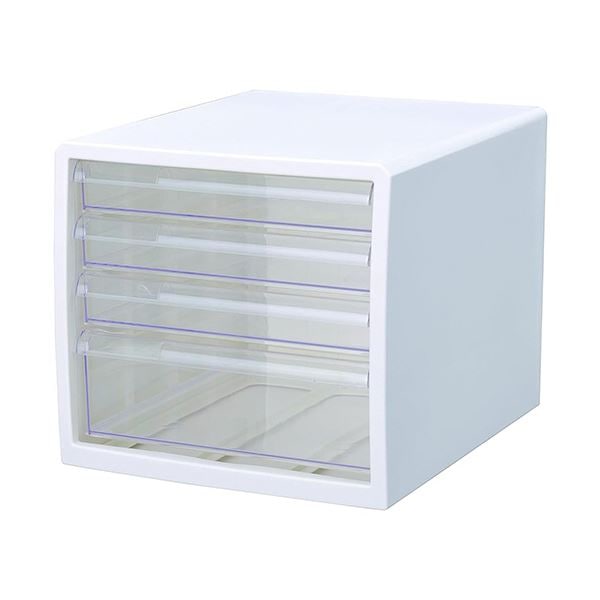 （まとめ） ストリックスデザイン レターケース A4タテ 浅3段/深1段 ホワイト HS-918 1台 [x3セット] 8,330円