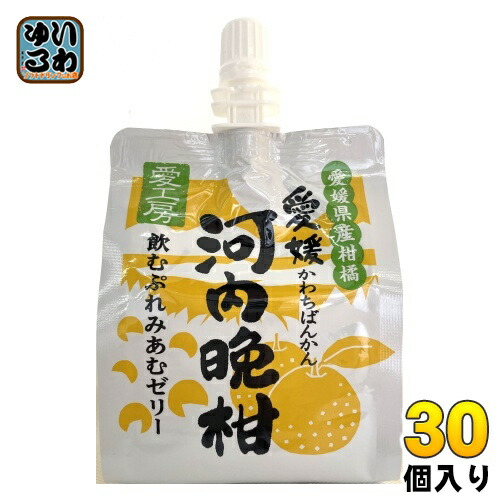 愛工房 飲むぷれみあむゼリー 河内晩柑 180g パウチ 30個入 ゼリー飲料