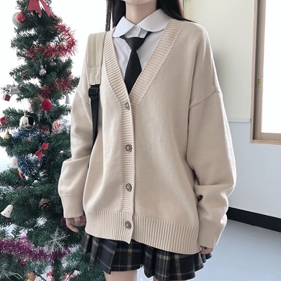 Qoo10 女子高生制服コスプレカーディガンセーター レディース服