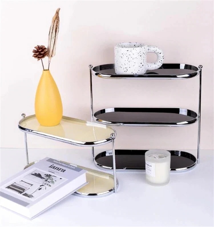 メガ割メガ割-スタイル パンチレス 学生寮 三层棚 二层収納棚 異物収納棚 シンプル テーブル棚 洗面台 浴室収納 化粧品 スキンケア収納棚794875