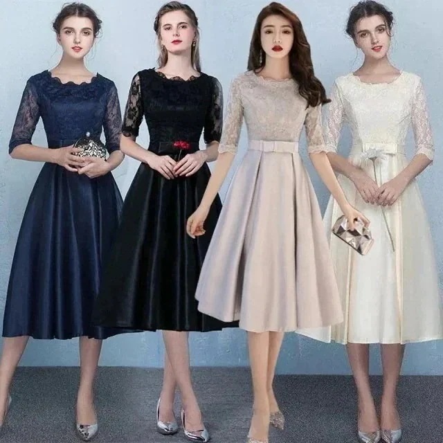 メガ割qoo10-パーティードレス 袖あり 結婚式ワンピース 代 30代 お呼ばれドレス フォーマル 同窓会 成人 ラッキーバッグ