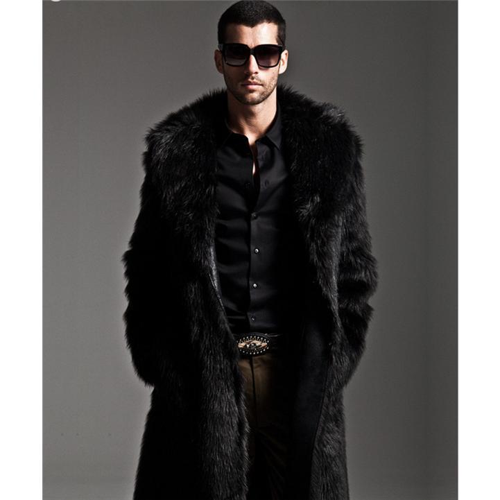 毛皮コート ファーコート メンズ アウター ロングコート ロング丈 暖かい ファー フェイクファー モコモコ 冬 防寒 かっこいい 高級感 おしゃれ 4,649円