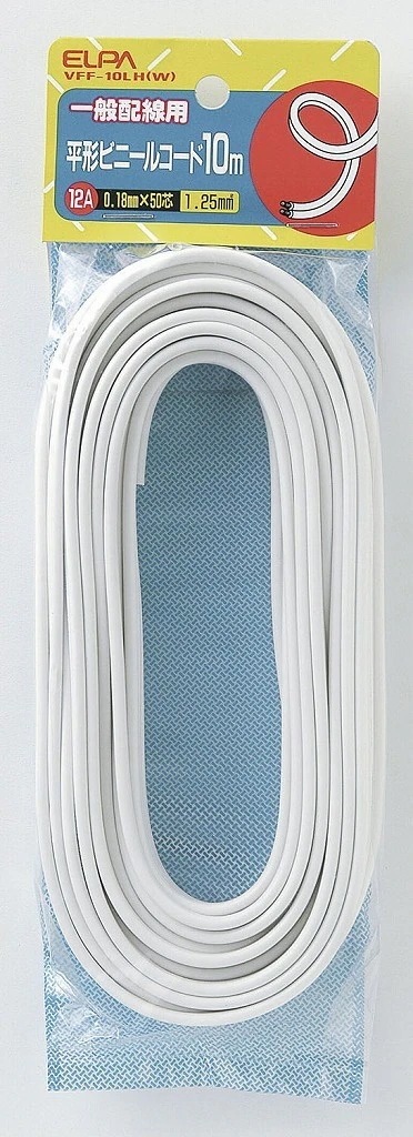 （まとめ買い）1.25コード10M VFF-10LH（W） [x3]