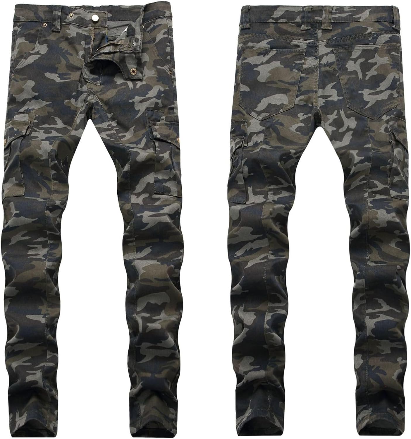 デニムパンツ ジーンズパンツ メンズ 細見 スキニーパンツ 迷彩柄 紳士用 ズボン ロングパンツ 大人 ストリート hiphop系 クラッシュ 動きやすい 軽量 ファッション カモフラージュ 復刻 ア 6,191円