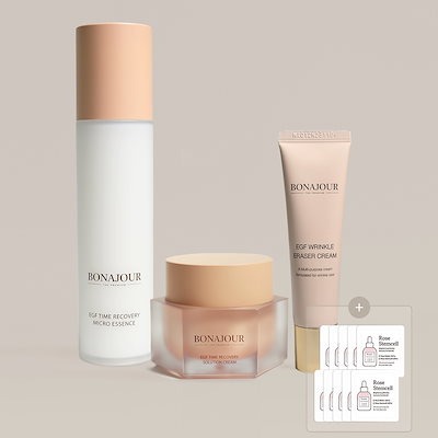 EGFエイジングケア3点セット/ファースト エッセンス 130ml +リンクルイレイザークリーム 30ml +タイムリカバリーソリューションクリーム 50ml