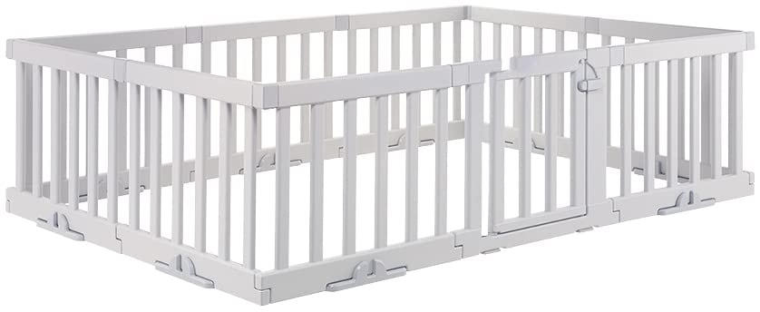 リッチェル パーテーションにも使えるベビーサークル 10枚セットドア付（222cm×150cm）高さ60cm ライトグレー 29,730円