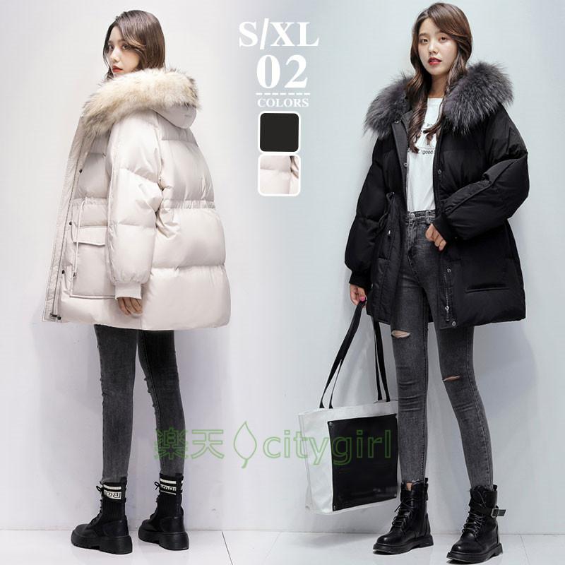 【citygirl】ショート丈ダウンコート レディース ダウンコート 中綿ジャケット ショート丈 ふわふわ レディースダウンコート スタイリッシュ 防寒ジャケット フード付き シンプル 秋冬 ゆったり