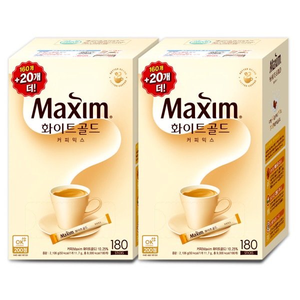 マキシム ホワイトゴールド コーヒーミックス 180Tx2 /クーポン適用料金46900ウォン