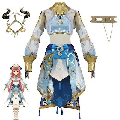 原神 Genshin コスプレ衣装 Nilou ニィロウ コスプレ コスチューム 変身 仮装 ステージ服 舞台 かつら ハロウィン クリスマス イベント 大人用 文化祭期間限定30％