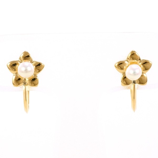 K18 18金 YG イエローゴールド イヤリング パール(真珠) ジュエリー 中古