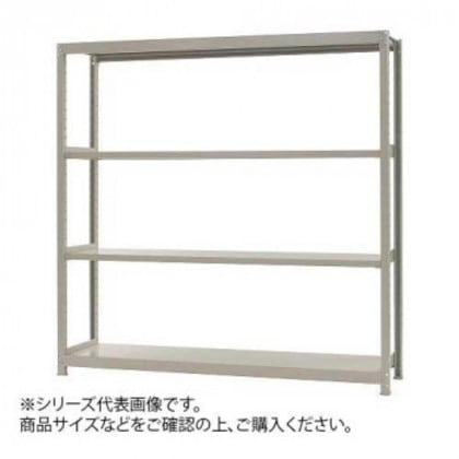 軽中量ラック 耐荷重200kgタイプ 単体 間口1200×奥行600×高さ2100mm 4段 アイボリー