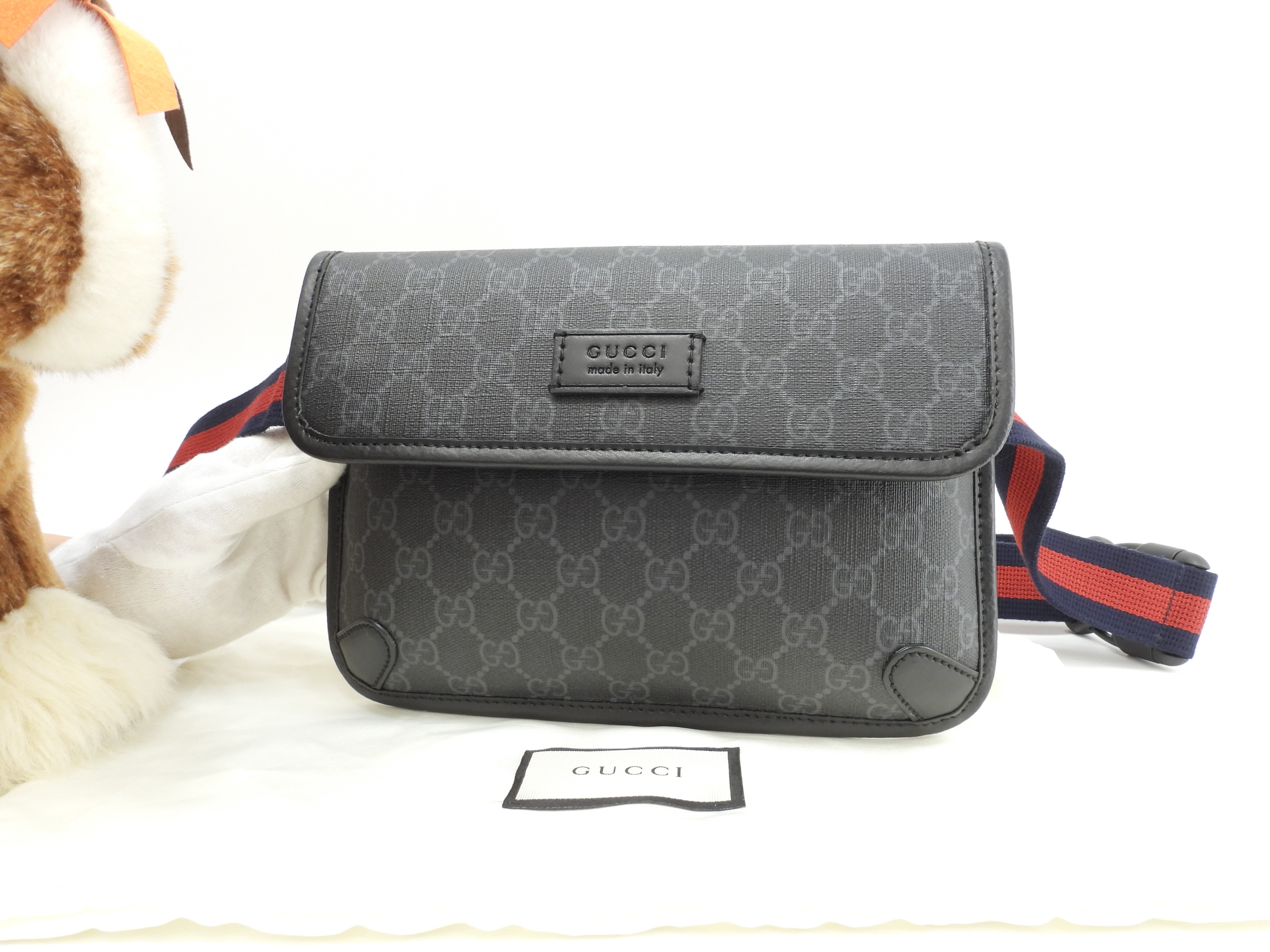 ボディバッグ ウェビング オールドGGスプリーム黒 ベルトバッグ 美品@ 6