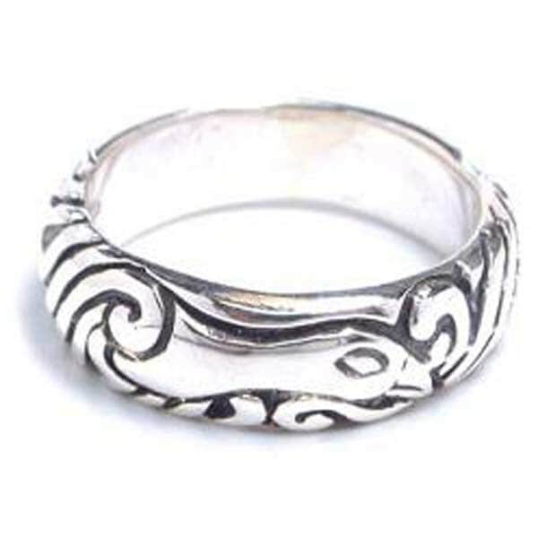 スワン シルバーリング 指輪 13号 19号 はくちょう 白鳥 甲丸 バード 刻印