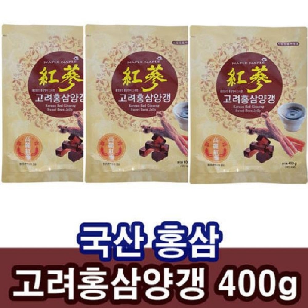 韓国-KMEAL-高麗紅参ようかん400gx3個もちもち紅参間食住棟 5,397円