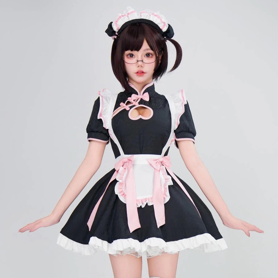 中国風ロリメイド服コスプレアニメソフトガールコスロリータメイド服ロリータドレス