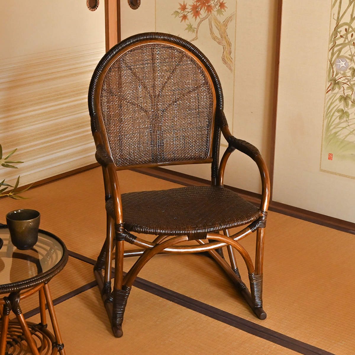 ラタン手編み パーソナルチェア WAHOO