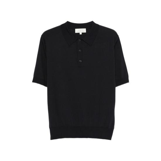 STUDIO NICHOLSON Men Polo Shirts SNM 094 ARIETA DKNAV BLUE