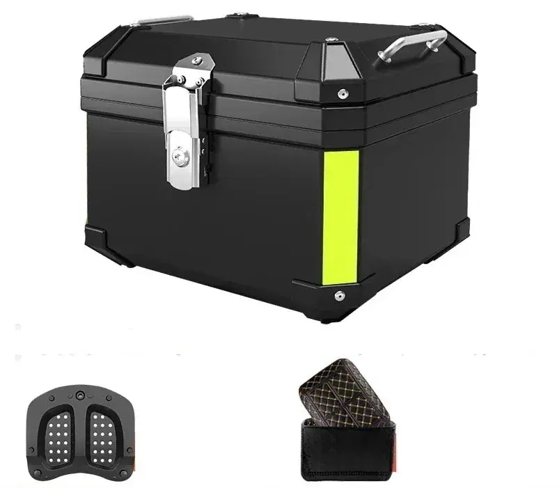 バイク リアボックス バイクボックス 大容量 45L バイクキャリー 反射テープ ヘルメット 盗難防止ロック トップケース1325