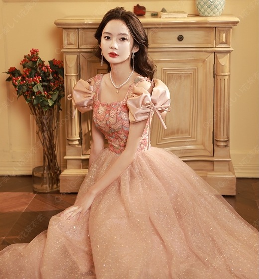 【期間限定】【急速出荷】2023新商品 パーティードレス 結婚式ワンピース 発表会演奏会 ドレス ウェディングドレス 花嫁ロングドレス 成人式 同窓会ワンピース-44