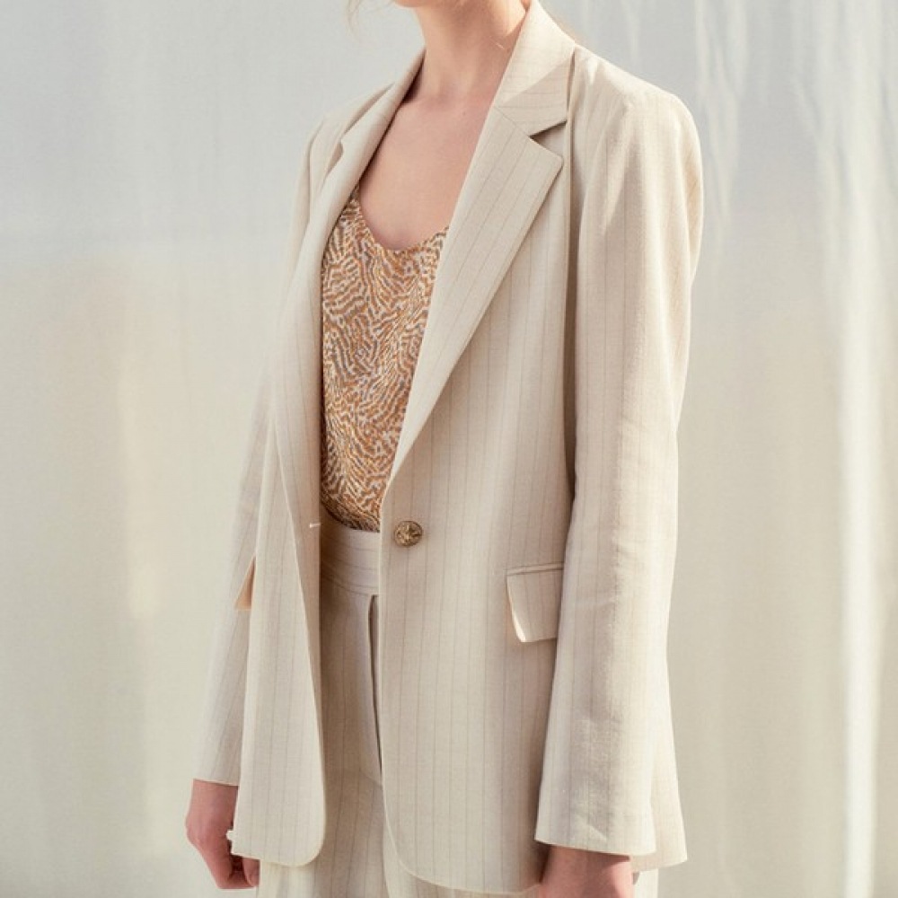 (リアーナニューヨーク) ピンストライプリネンジャケット RPCWJK030 11,387円