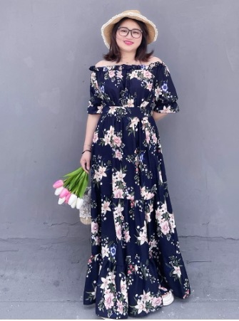 ロングワンピース オフショルダー オフショル ワンピース 袖あり 半袖 5分袖 五分袖 Aライン 快適 着心地 かわいい 大人可愛い きれいめ おしゃれ お洒落 レトロ ラブリー ルーズ 個性的