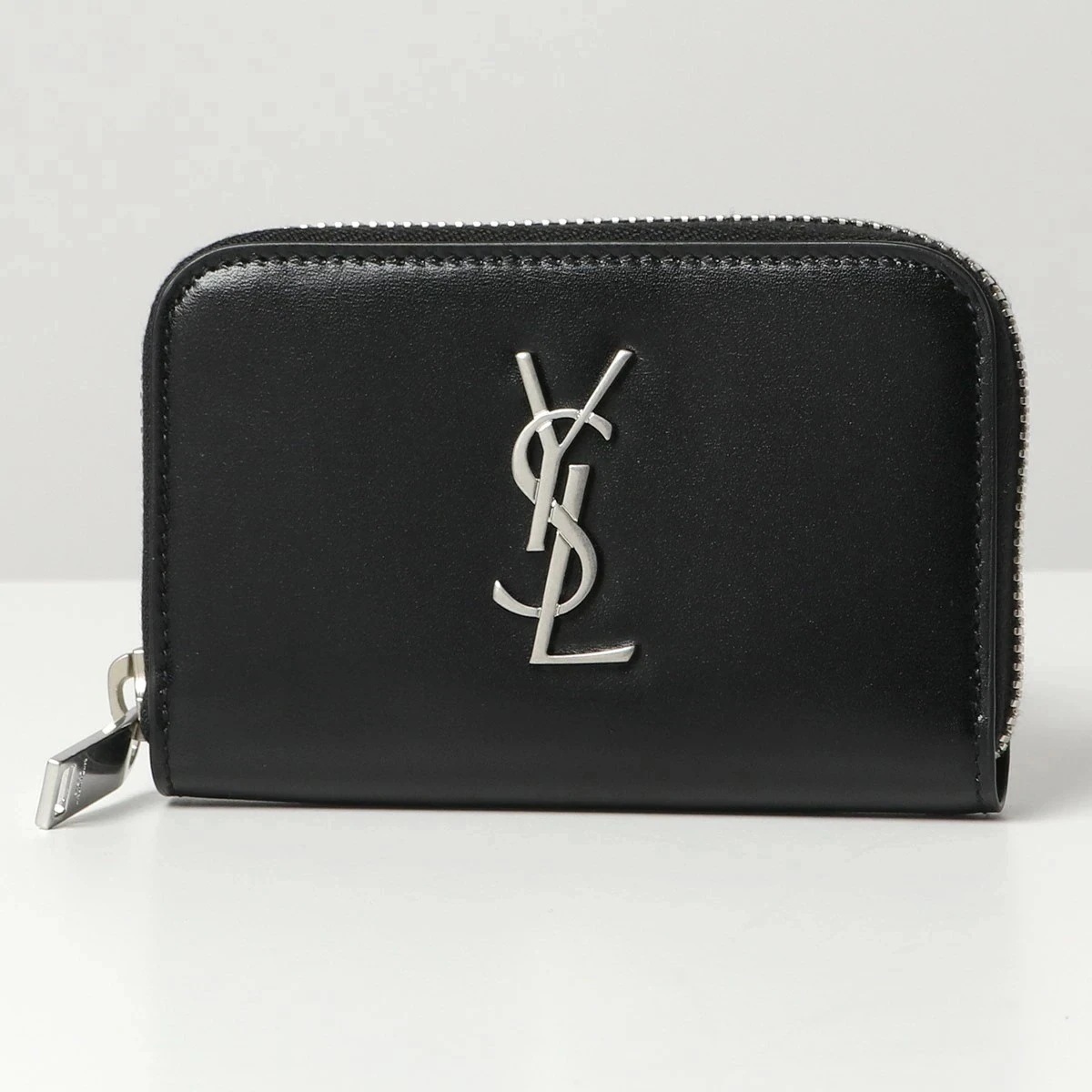 SAINT LAURENT サンローランパリ ミニ財布 535411 0SX0E レザー コインケース カードケース 小銭入れ コンパクト カサンドラロゴ 1000/NERO レディース