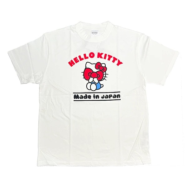 サンリオ ハローキティ Tシャツ(L) ホワイト アパレル 日本製 Sanrio_1156-gtm-st05whl