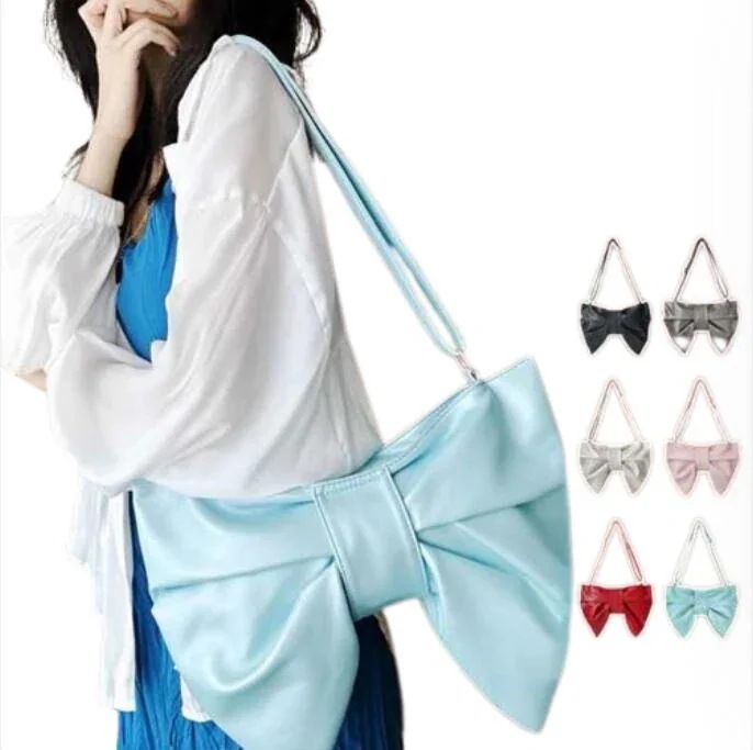 【急速出荷!】ショルダーバッグ ビッグリボン 痛みバッグ トートバッグ ソフトレザー 蝶結びバッグ デュアルユース ハンドバッグ ショルダーバッグ