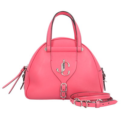 ジミーチュウ ボーリングバッグ ヴァレンヌ ショルダーバッグ レザー ピンク JIMMY CHOO 中古 美品