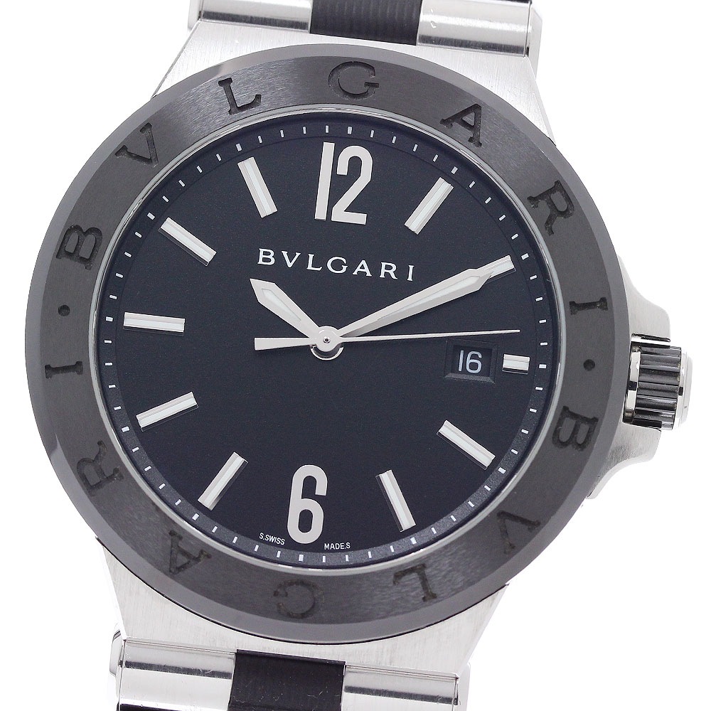 ブルガリ BVLGARI DG42SC ディアゴノ セラミック デイト 自動巻き メンズ _958567【中古】