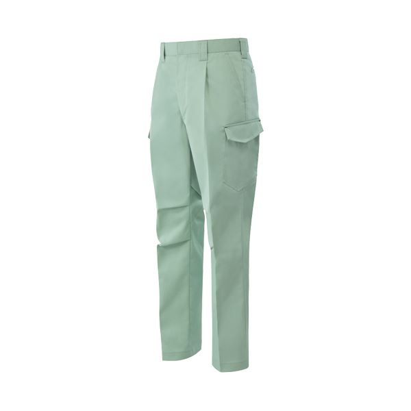 ワンタックカーゴパンツ 制電ソフトツイル アースグリーン ウエスト73cm [x10セット]
