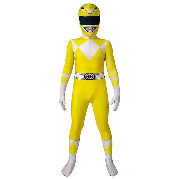 パワーレンジャー 子供用タイツ イエローボーイ/タイガー リンカー 3d プリント 子供用タイツ