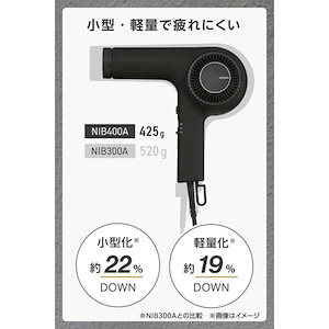 テスコム ハンドドライヤー プロフェッショナル プロテクトイオン ヘアドライヤー シロッコタイプ(ハンドドライヤー) Nobby by TESCOM ブラック NIB400A-K/E