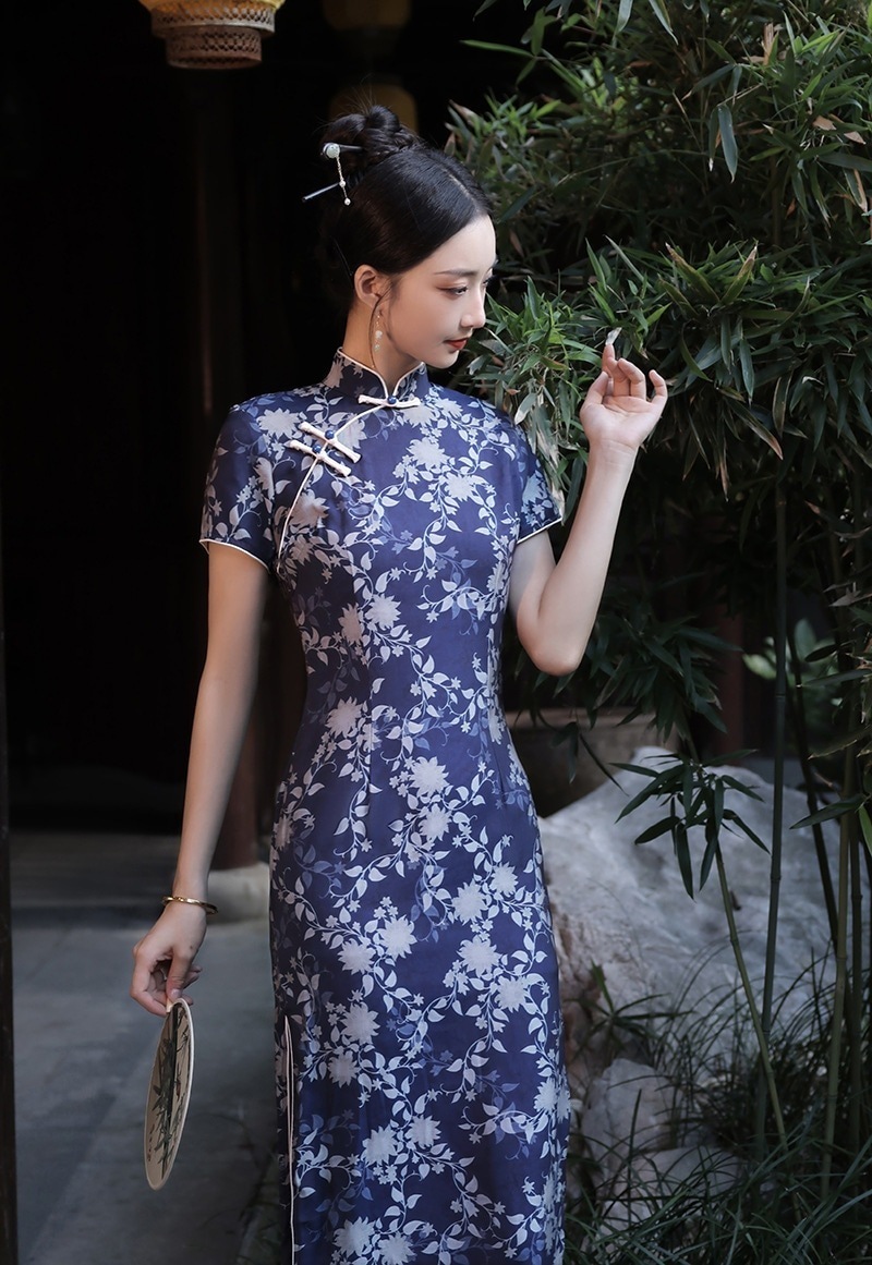 2024夏デイリーシンプルスリム新風漢服チャイナドレス女性用