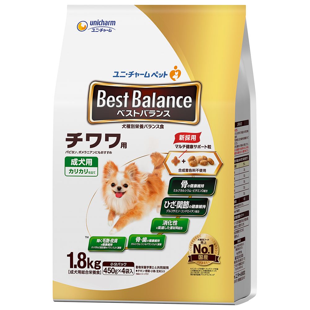 （まとめ買い）ベストバランス カリカリ仕立て チワワ用 1.8kg [x4]