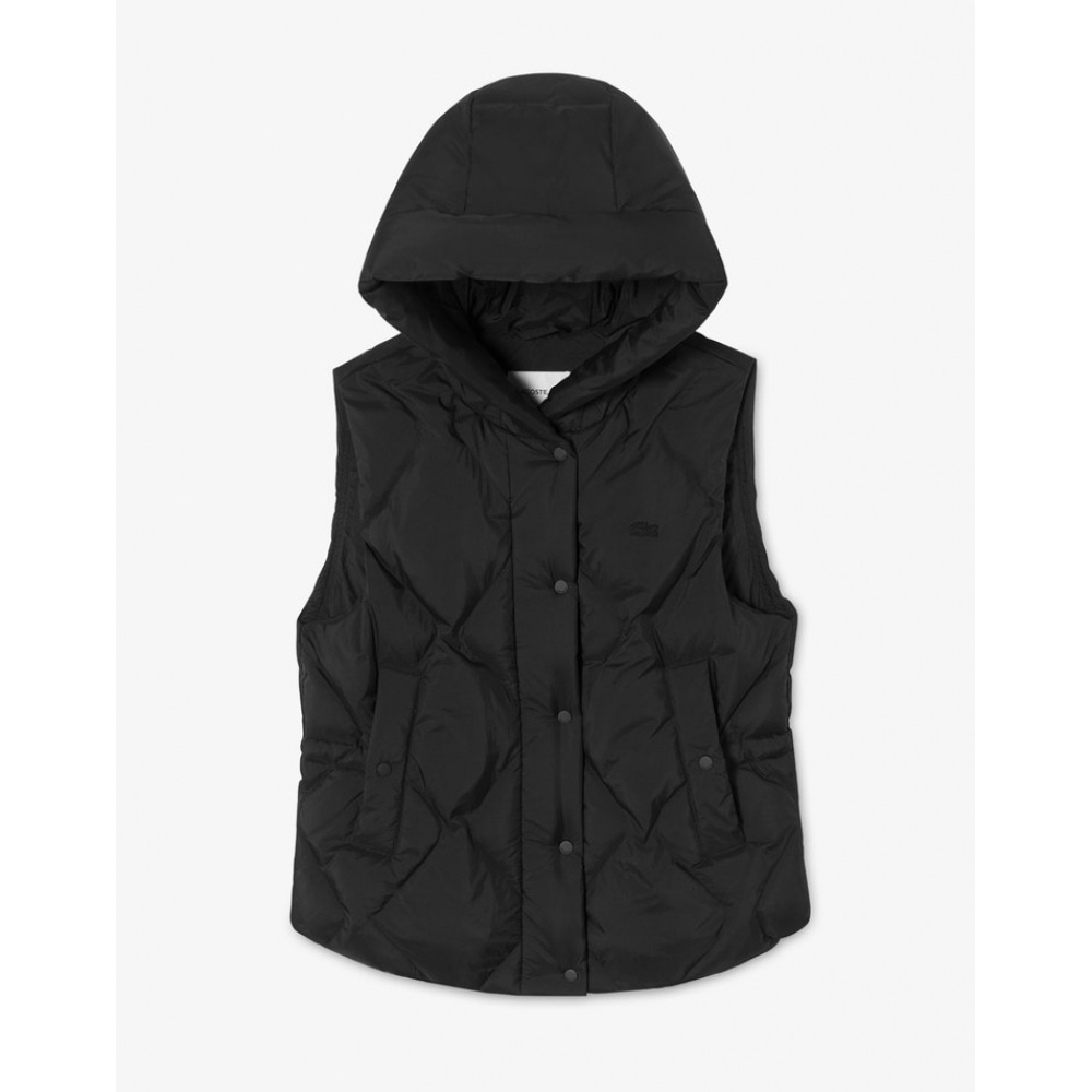 ラコステレディースフード付きキルトダウンベスト BF521E-54N 031