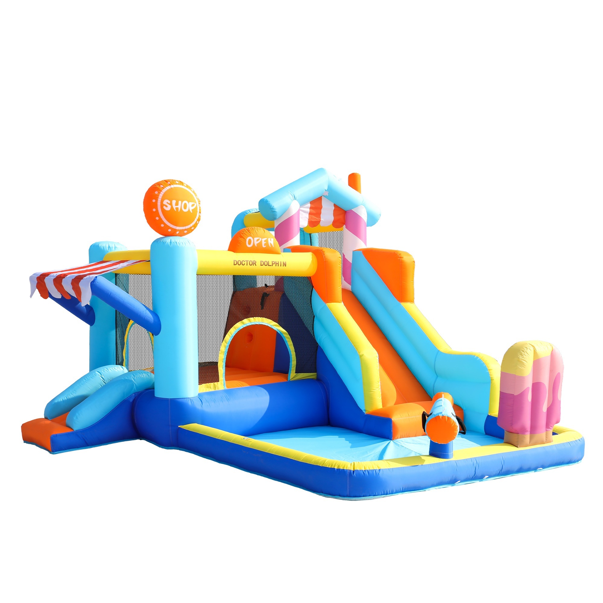 【国内へ発送&送·料·無·料】最新モデル 大型 プール 滑り台 遊具 エアー ビニールプール トランポリン 大型プール すべり台 大型遊具 キッズハウス プレイハウス 誕生日プレゼント 42,340円