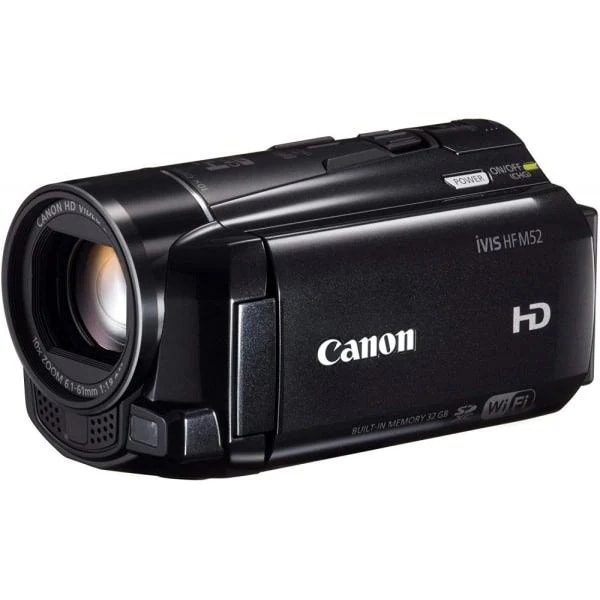 【中古】キヤノン Canon デジタルビデオカメラ iVIS HF M52 ブラック 光学10倍ズーム フルフラットタッチパネル IVISHFM52BK