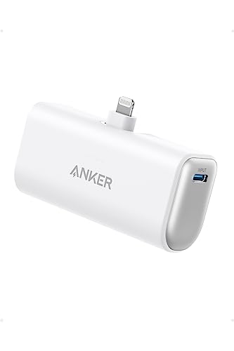 Anker Nano Power Bank (12W, Built-In Lightning Connector) (モバイルバッテリー 5000mAh 小型コンパクト)【MFi認証済/PowerIQ