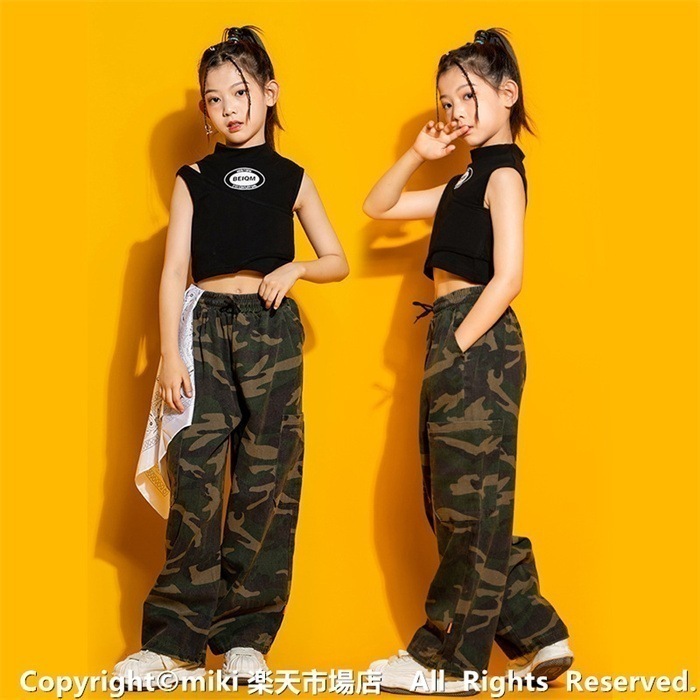 【最新モデル登場!!】Tシャツ サルエルパンツ ヒップホップダンス衣装 トップス HIPHOP ダンス 衣装 キッズ 原宿系ダンス衣装 キッズダンス ヒップホップ ダンス 上下 女子 ズボン ガールズ