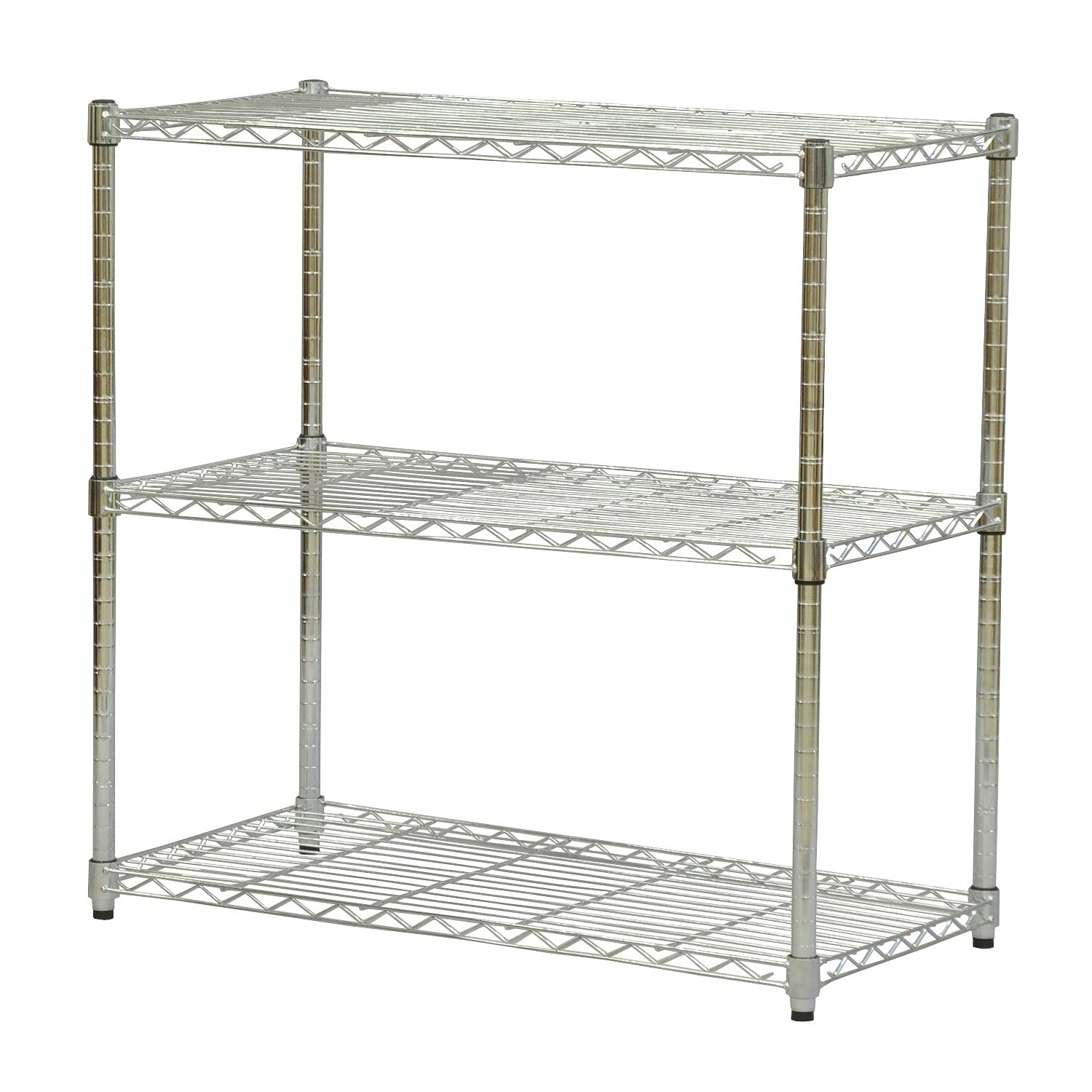 エイアイテック(AITECH) AIS 25φスチールラックセット3段 幅90×奥行45×高さ90cm 組立品 メッキ YSR-9090