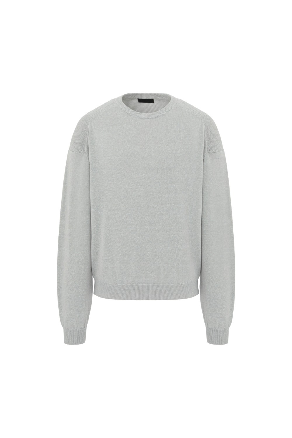 【DNSR】 ARMOUR ROUND CROPPED KNIT : GRAY