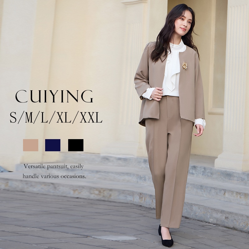 ズボン付きの新しい女子ファッション通勤スーツジャケット2ピースセット88638