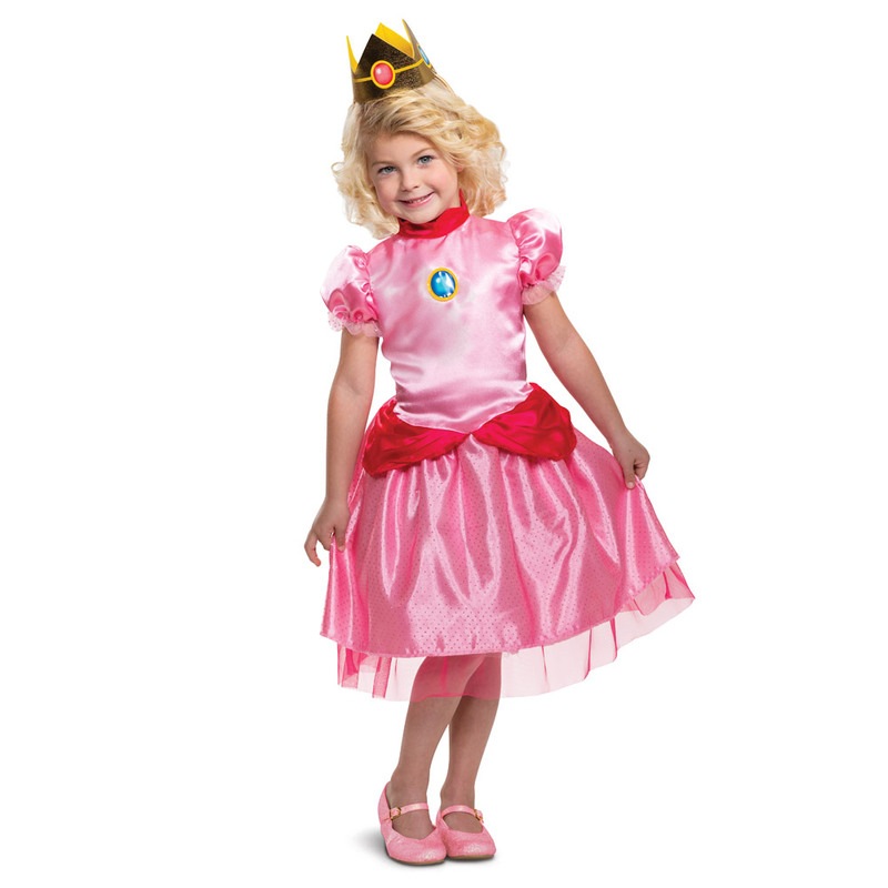 コスプレ 仮装 ピーチ姫 子供用 Tod M(3T-4T) 【 コスプレ 衣装 ハロウィン 仮装 コスチューム 子供 アニメ キッズ スーパーマリオ グッズ ゲームキャラ マリオブラザーズ キャラクタ