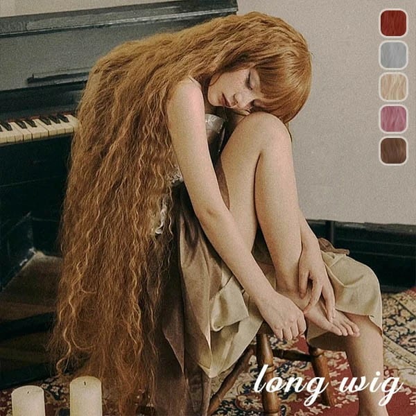 ウィッグ レディース フルウィッグ ロング 巻き髪 金髪 ゴールド ぱっつん前髪 前髪あり 可愛い かわいい 大人用 コスプレ ロリータ ゴスロリ コスチューム 原宿風 仮装 超自然 かつら wig